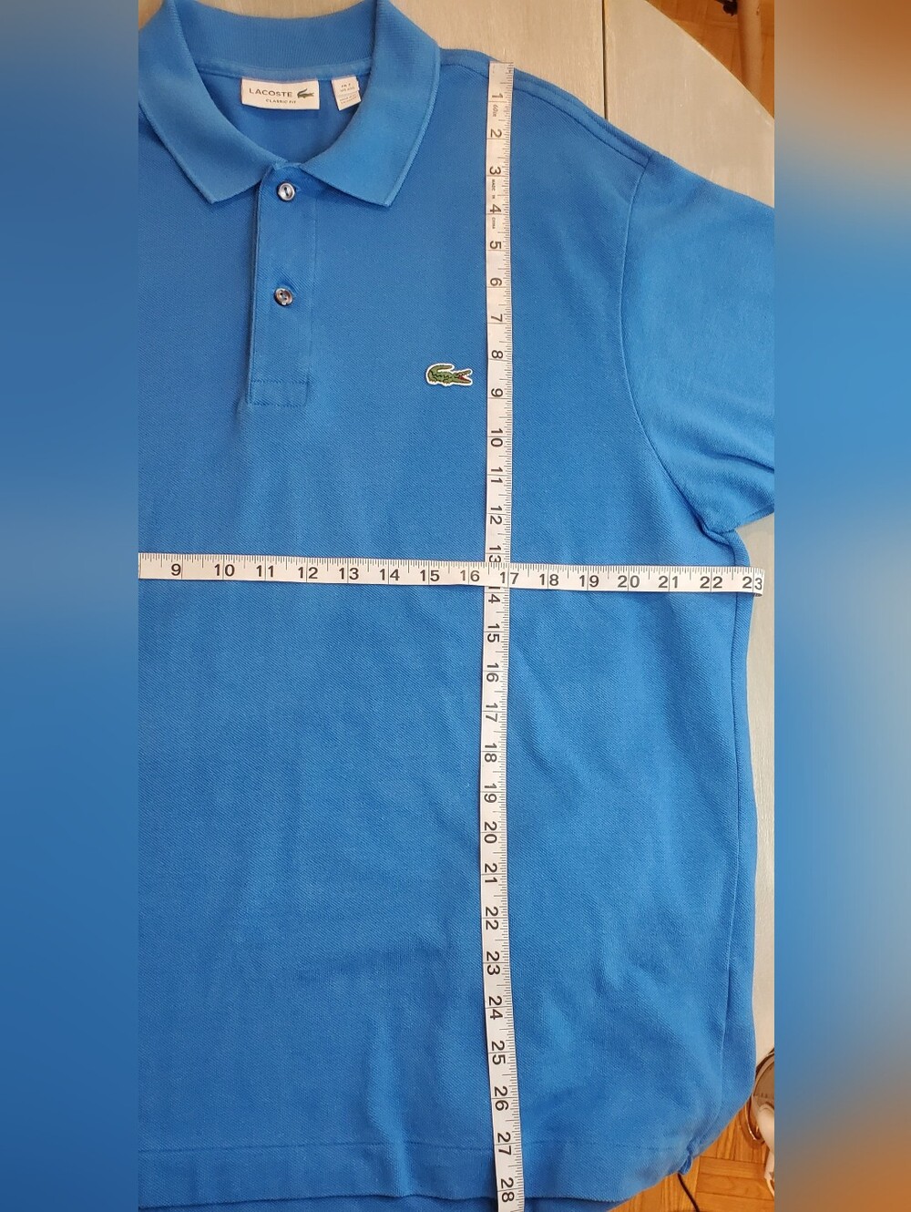 Lacoste Men's Polo Shirt - Bright Blue with Green Crocodile Classic Fit Size XXL - Picture 5 of 6